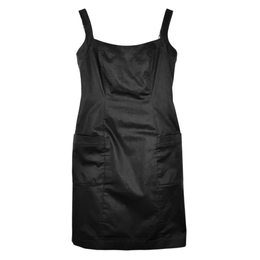 Elie Tahari Katy Black Sheath Cocktail Dress Sleeveless with Pockets